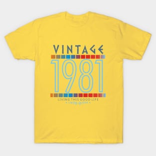 39th Birthday T-Shirt - Vintage 1981 T-Shirt